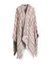 Elisabetta Franchi Woman Cape Brown Size Onesize Wool, Acrylic, Viscose