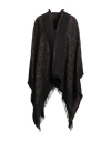 Elisabetta Franchi Woman Cape Chocolate Brown Size Onesize Acrylic, Wool, Viscose