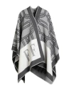 Elisabetta Franchi Woman Cape White Size Onesize Wool, Cotton, Polyester