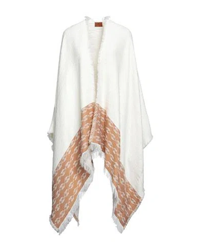 Elisabetta Franchi Woman Capes & Ponchos Camel Size Onesize Acrylic, Wool, Viscose In Beige