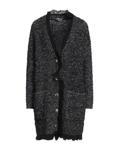 Elisabetta Franchi Woman Cardigan Black Size 10 Polyamide, Synthetic Fibers, Wool, Mohair Wool, Alpa