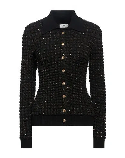 Elisabetta Franchi Woman Cardigan Black Size 2 Polyester, Viscose, Acrylic, Polyamide, Alpaca Wool