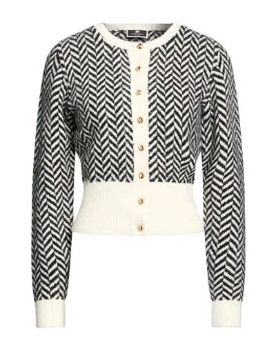 Elisabetta Franchi Woman Cardigan Black Size 8 Acrylic, Polyamide, Wool, Elastane