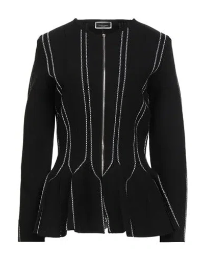 Elisabetta Franchi Woman Cardigan Black Size 8 Viscose, Polypropylene, Polyester