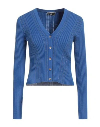 Elisabetta Franchi Woman Cardigan Blue Size 4 Viscose, Polyester