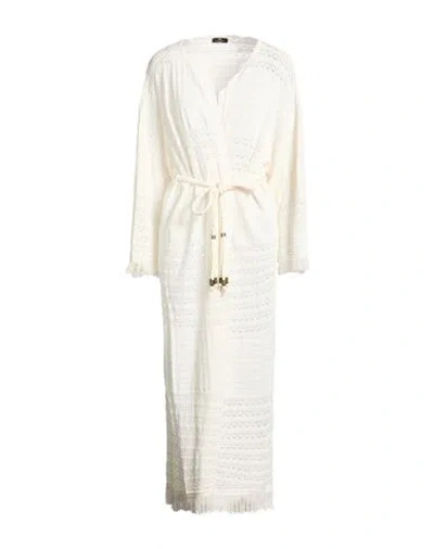 Elisabetta Franchi Woman Cardigan Ivory Size 2 Viscose, Polyester In White