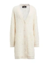 Elisabetta Franchi Woman Cardigan Ivory Size 8 Wool, Polyamide In White