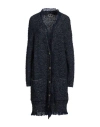 Elisabetta Franchi Woman Cardigan Navy Size 8 Polyamide, Synthetic Fibers, Wool, Mohair Wool, Alpaca
