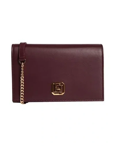Elisabetta Franchi Woman Cross-body Bag Burgundy Size - Leather