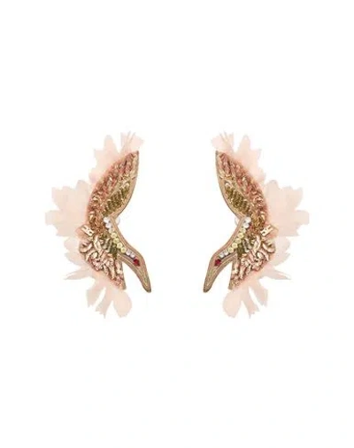 Elisabetta Franchi Woman Earrings Blush Size - Metal In Pink