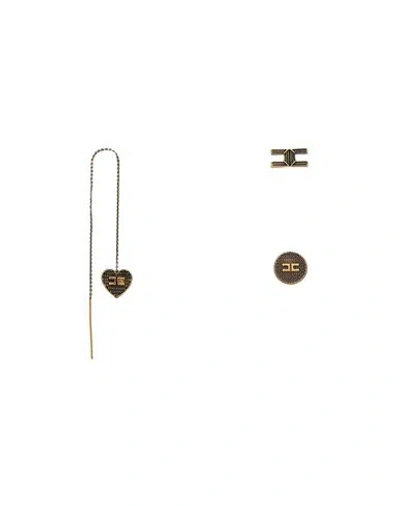 Elisabetta Franchi Woman Earrings Off White Size - Metal
