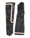Elisabetta Franchi Woman Gloves Black Size 8 Ovine Leather In Black