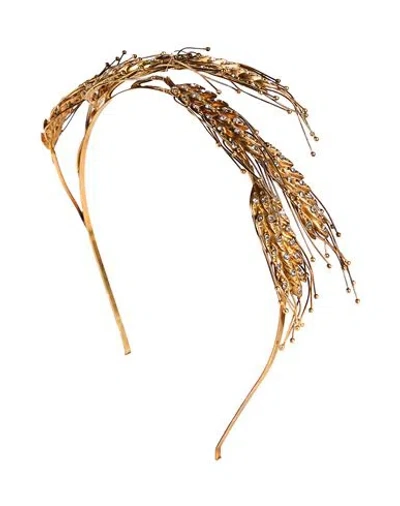 Elisabetta Franchi Woman Hair Accessory Bronze Size - Metal In Yellow