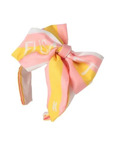 Elisabetta Franchi Woman Hair Accessory Pink Size - Polyester In Yellow