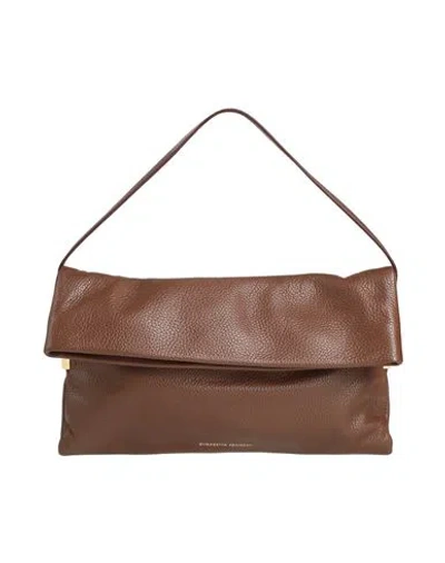 Elisabetta Franchi Woman Handbag Brown Size - Cow Leather In Pattern