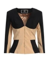Elisabetta Franchi Woman Jacket Black Size 6 Polyamide, Elastane In Black