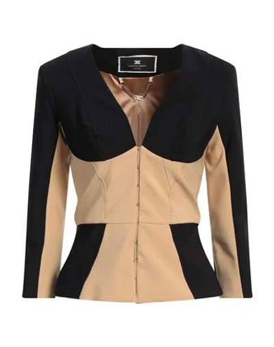 Elisabetta Franchi Woman Jacket Black Size 6 Polyamide, Elastane