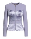 Elisabetta Franchi Woman Jacket Lilac Size 4 Viscose, Cotton, Polyamide, Elastane, Acetate In Purple