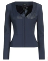 Elisabetta Franchi Woman Jacket Navy Size 4 Polyamide, Elastane, Polyester In Navy