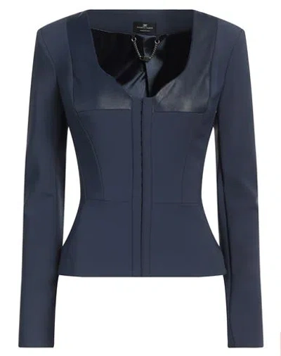 Elisabetta Franchi Woman Jacket Navy Size 4 Polyamide, Elastane, Polyester