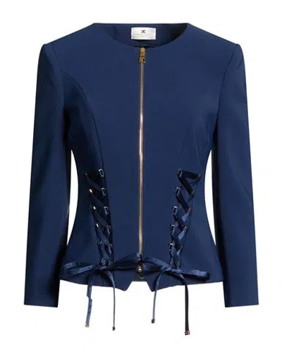Elisabetta Franchi Slim Jacket With Zip In Black