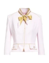 Elisabetta Franchi Woman Jacket Pink Size 8 Polyester, Elastane