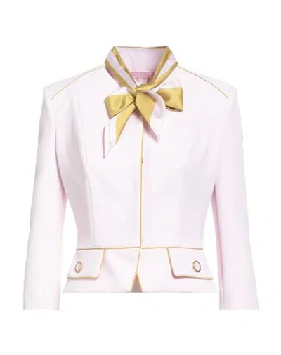 Elisabetta Franchi Woman Jacket Pink Size 8 Polyester, Elastane