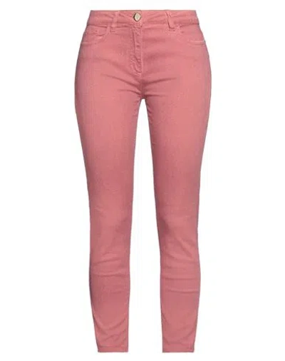 ELISABETTA FRANCHI ELISABETTA FRANCHI WOMAN JEANS ANTIQUE ROSE SIZE 29 COTTON, ELASTANE