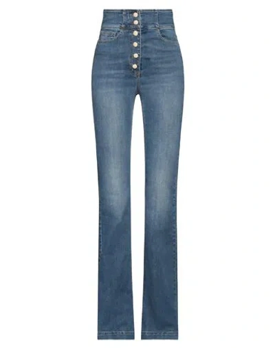ELISABETTA FRANCHI ELISABETTA FRANCHI WOMAN JEANS BLUE SIZE 29 COTTON, ELASTOMULTIESTER, ELASTANE