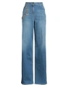 Elisabetta Franchi Woman Jeans Blue Size 30 Cotton, Elastane
