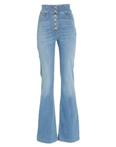 Elisabetta Franchi Woman Jeans Blue Size 30 Cotton, Lyocell, Elastomultiester, Elastane