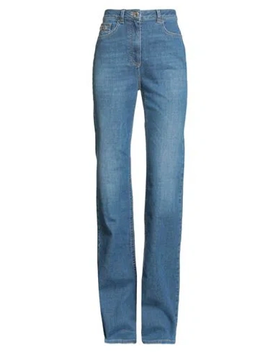 Elisabetta Franchi Woman Jeans Blue Size 31 Cotton, Recycled Cotton, Elastomultiester, Elastane