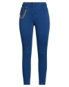 Elisabetta Franchi Woman Jeans Bright Blue Size 32 Cotton, Elastomultiester, Elastane