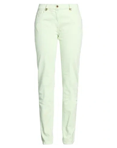 Elisabetta Franchi Woman Jeans Light Green Size 32 Cotton, Elastane