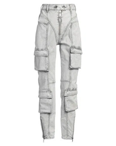 Elisabetta Franchi Woman Jeans Light Grey Size 27 Cotton, Elastane