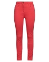 Elisabetta Franchi Woman Jeans Red Size 29 Cotton, Elastomultiester, Elastane