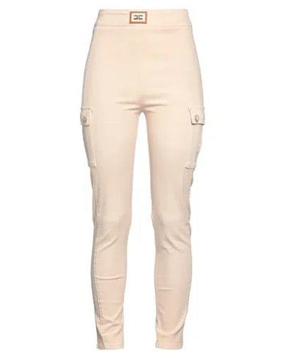 Elisabetta Franchi Woman Jeans Sand Size 31 Cotton, Elastomultiester, Elastane In Beige