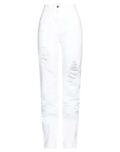 Elisabetta Franchi Woman Jeans White Size 28 Cotton