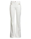 Elisabetta Franchi Ivory Cotton Jeans In Multi