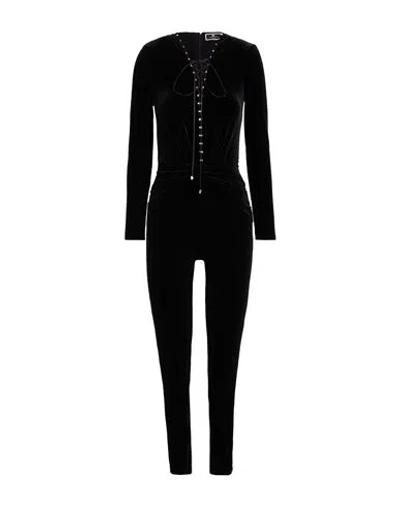 Elisabetta Franchi Woman Jumpsuit Black Size 8 Polyester, Elastane In Black