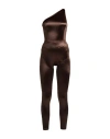 Elisabetta Franchi Woman Jumpsuit Chocolate Brown Size 4 Polyamide, Elastane In Brown