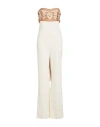 Elisabetta Franchi Woman Jumpsuit Cream Size 8 Viscose, Elastane, Polyester In White