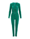 Elisabetta Franchi Woman Jumpsuit Emerald Green Size 8 Polyester, Elastane In Green