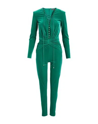 Elisabetta Franchi Woman Jumpsuit Emerald Green Size 8 Polyester, Elastane