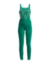 Elisabetta Franchi Woman Jumpsuit Emerald Green Size 8 Polyester, Elastane