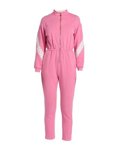 Elisabetta Franchi Woman Jumpsuit Fuchsia Size 2 Cotton, Viscose, Polyester In Pink