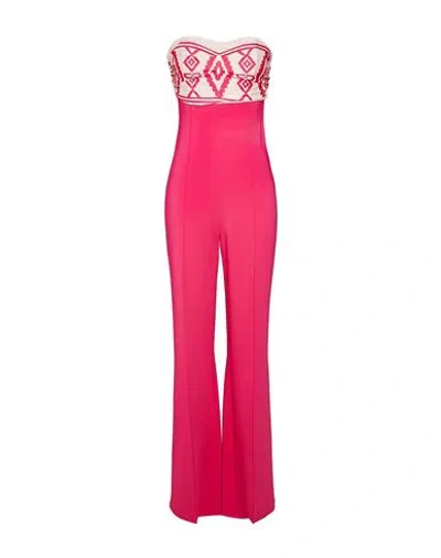 Elisabetta Franchi Woman Jumpsuit Fuchsia Size 6 Viscose, Elastane, Polyester In Pink