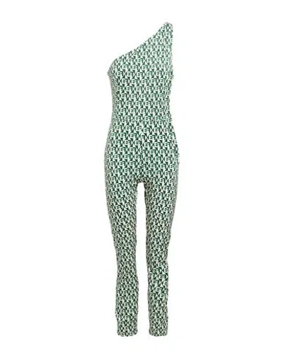 Elisabetta Franchi Woman Jumpsuit Green Size 12 Polyamide, Elastane