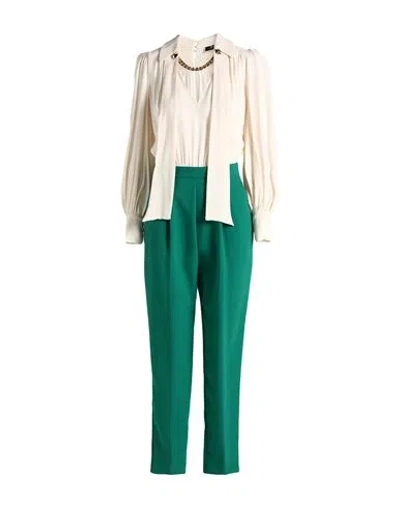 Elisabetta Franchi Woman Jumpsuit Green Size 4 Viscose In Green