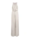 Elisabetta Franchi Woman Jumpsuit Light Grey Size 8 Acetate, Viscose In Gray